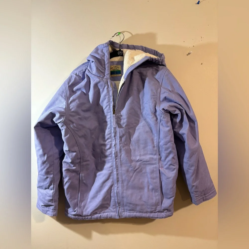 Blue Mountain Junior Girls'‎ Sherpa-Lined Hooded Jacket Lavender large 14/16